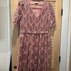 Pink Patterned Women's Dress